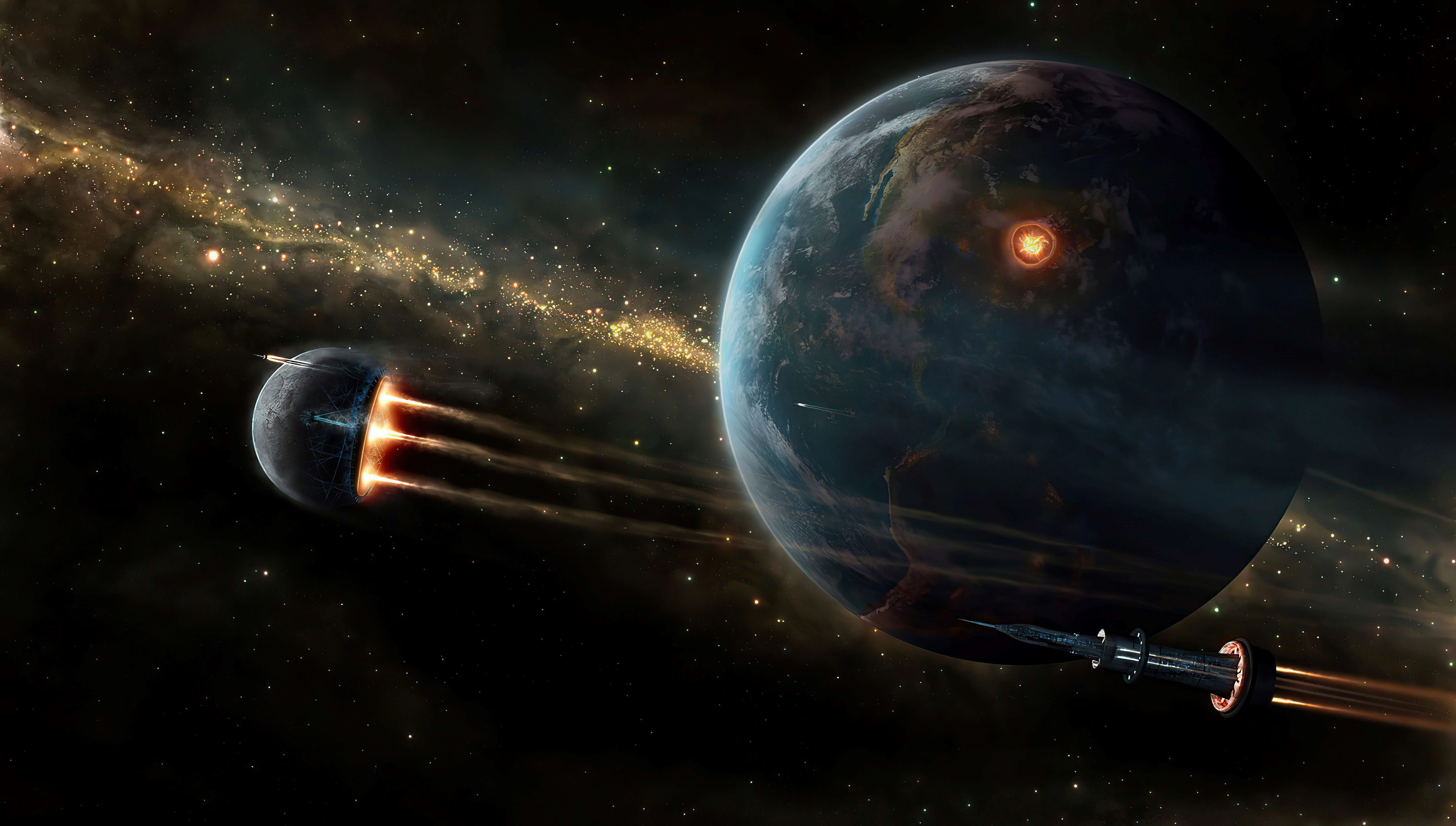 2K壁纸 视觉震撼的 宇宙科幻外太空 星空壁纸 科幻背景