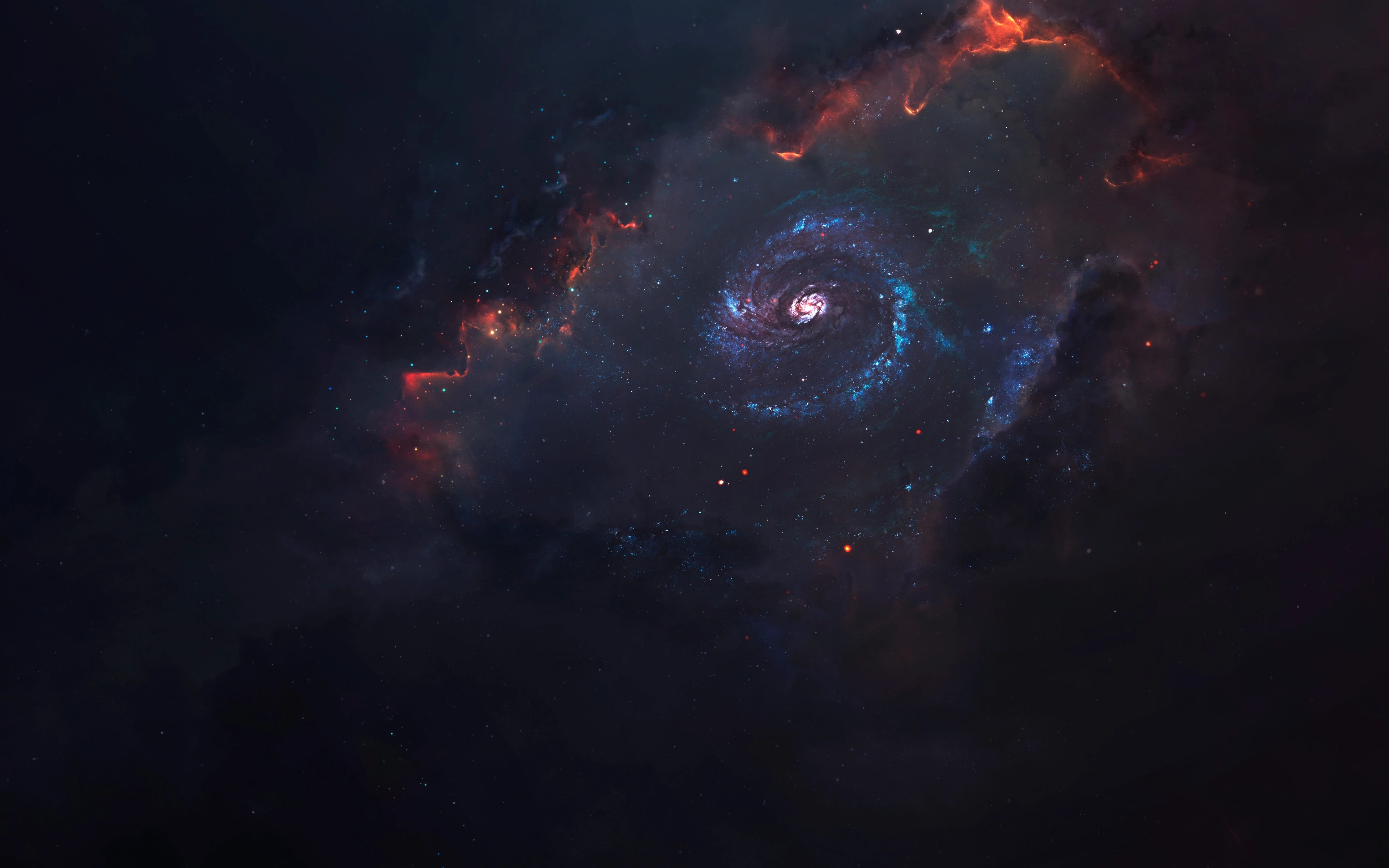 4K超清 星空璀璨的 宇宙科幻外太空 科幻背景 车载壁纸