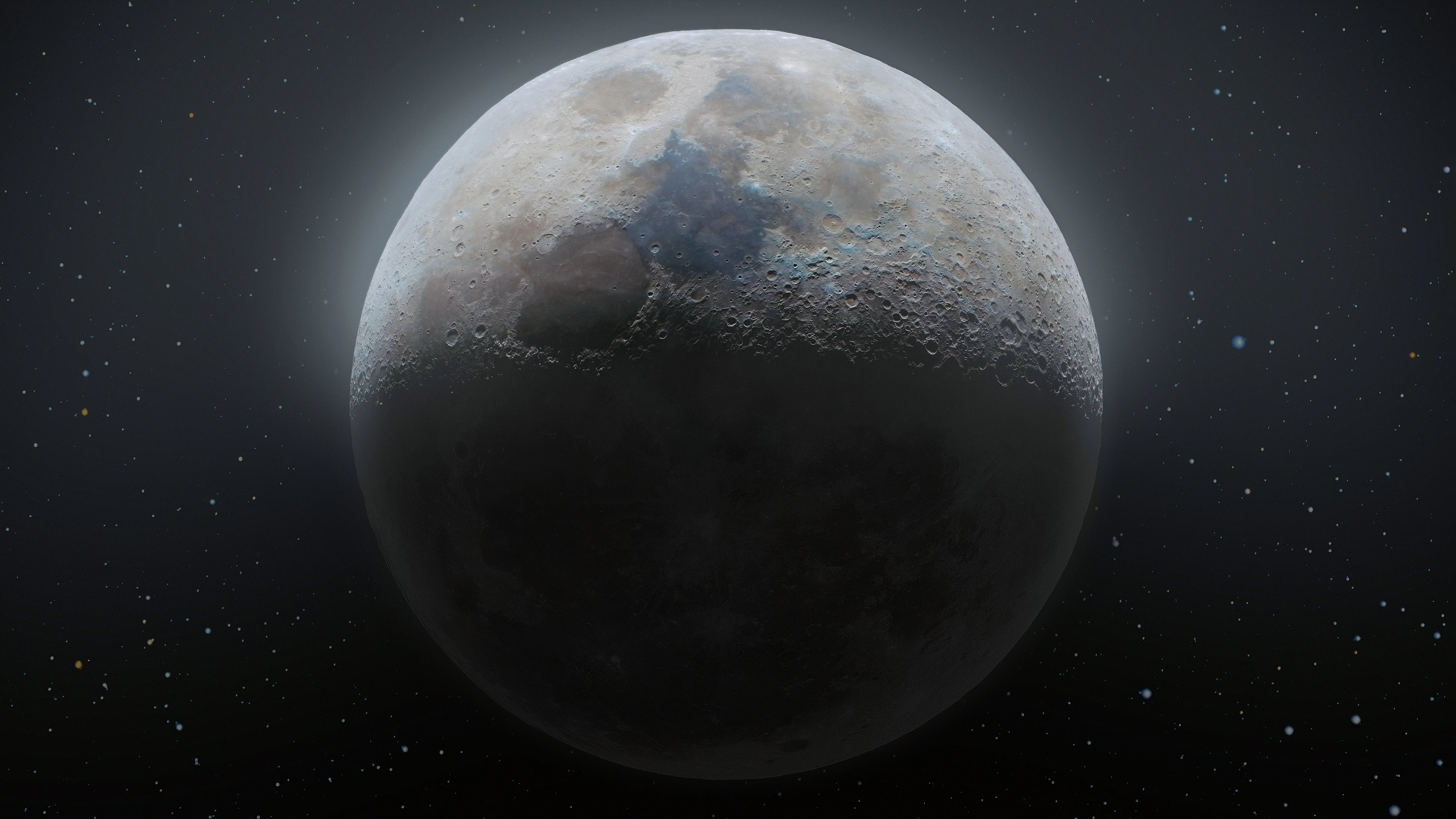 2K壁纸 未来感的 宇宙科幻月球 科幻壁纸 科幻背景