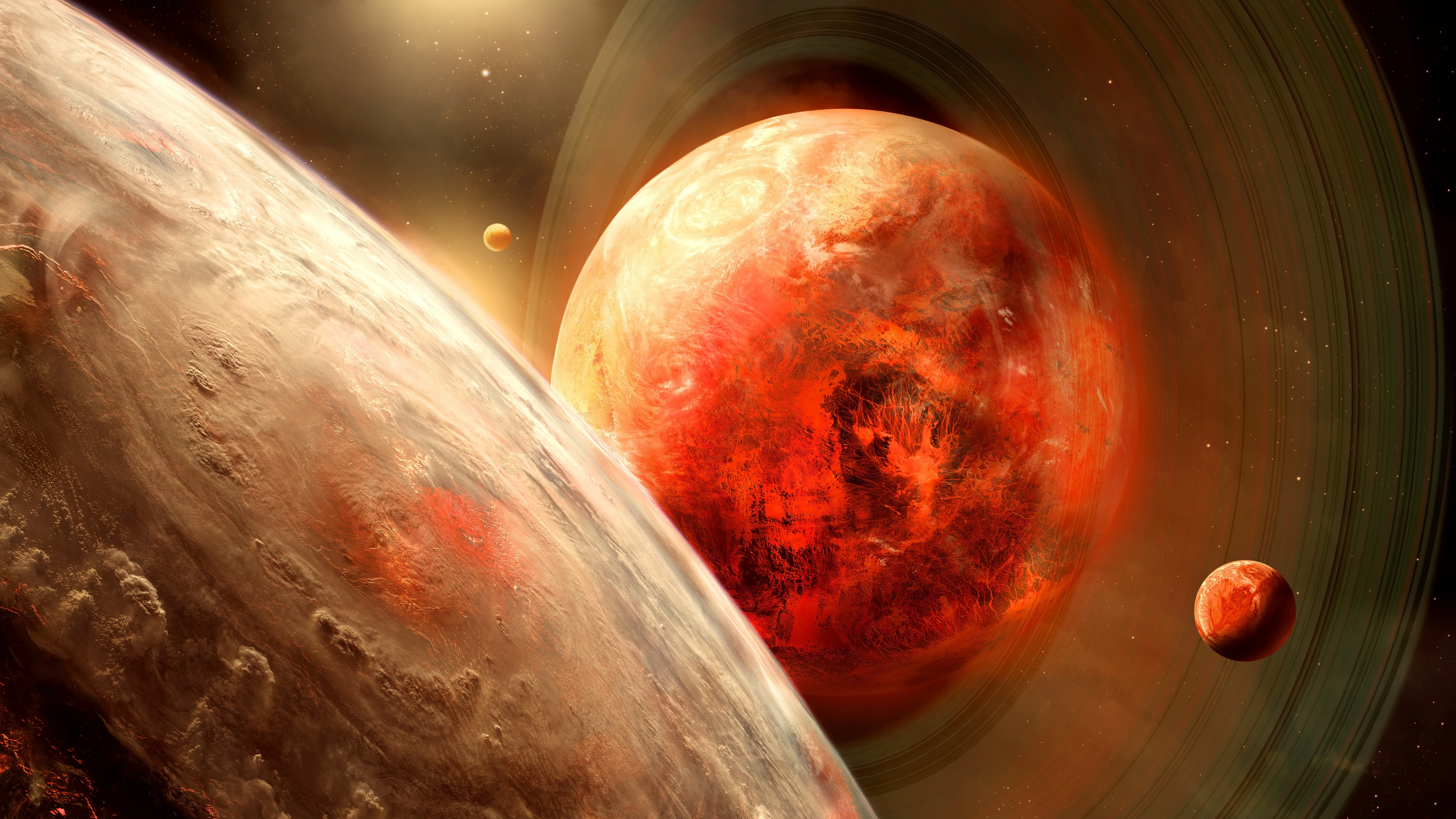 宇宙星云色彩绚烂 4K太空场景壁纸