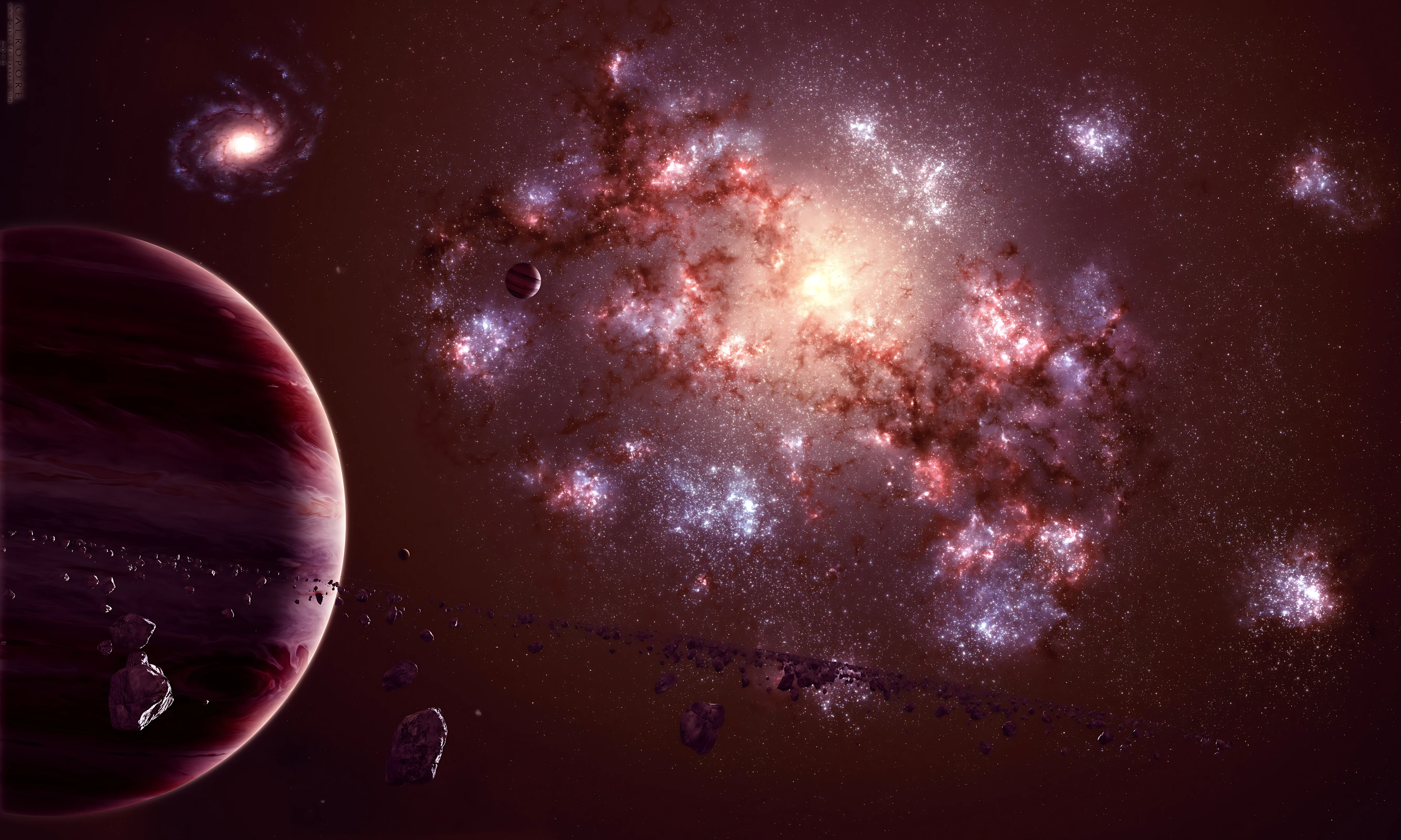 宇宙星云色彩绚烂 4K太空场景壁纸