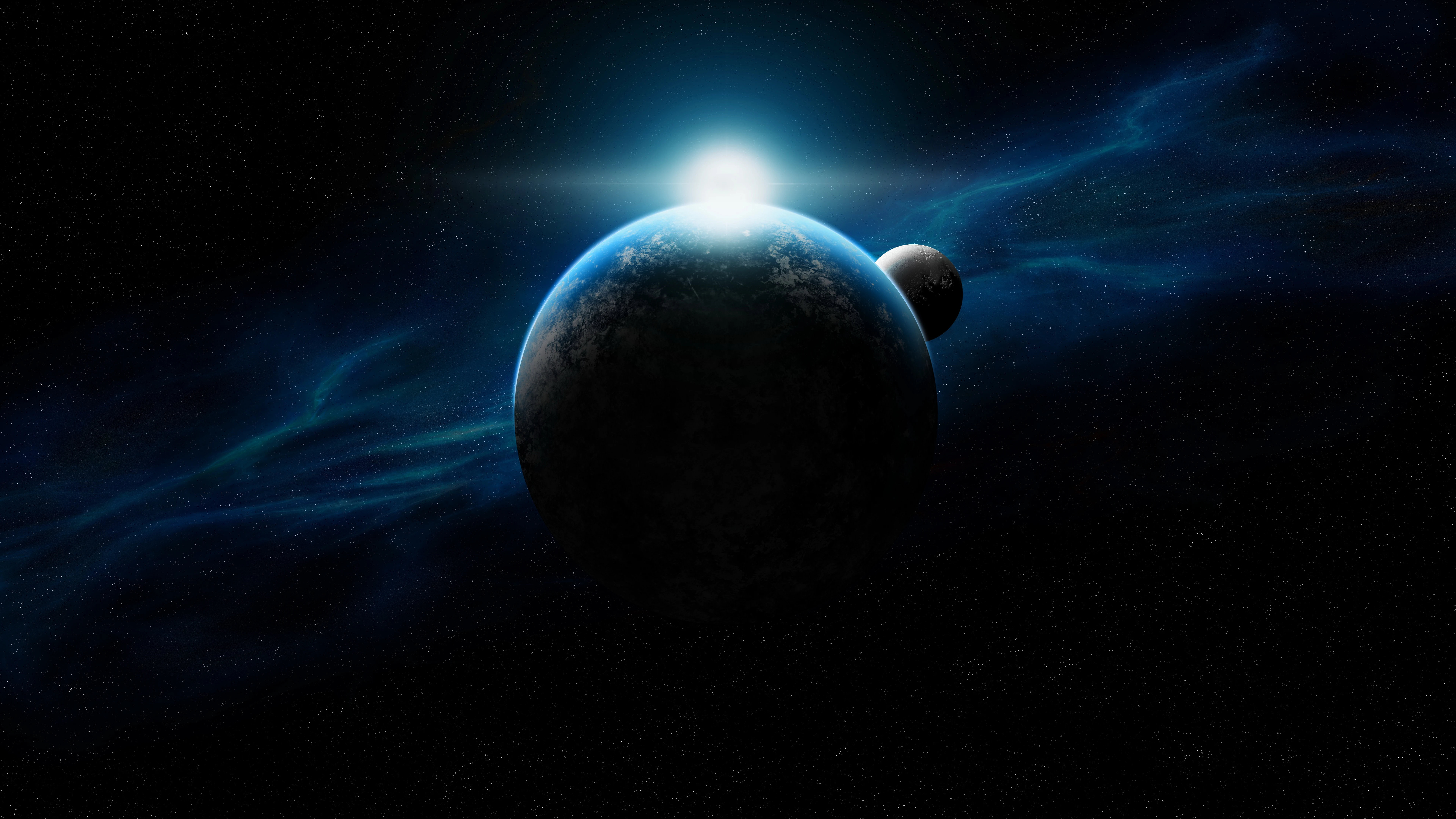 宇宙星系交错 4K超清太空壁纸