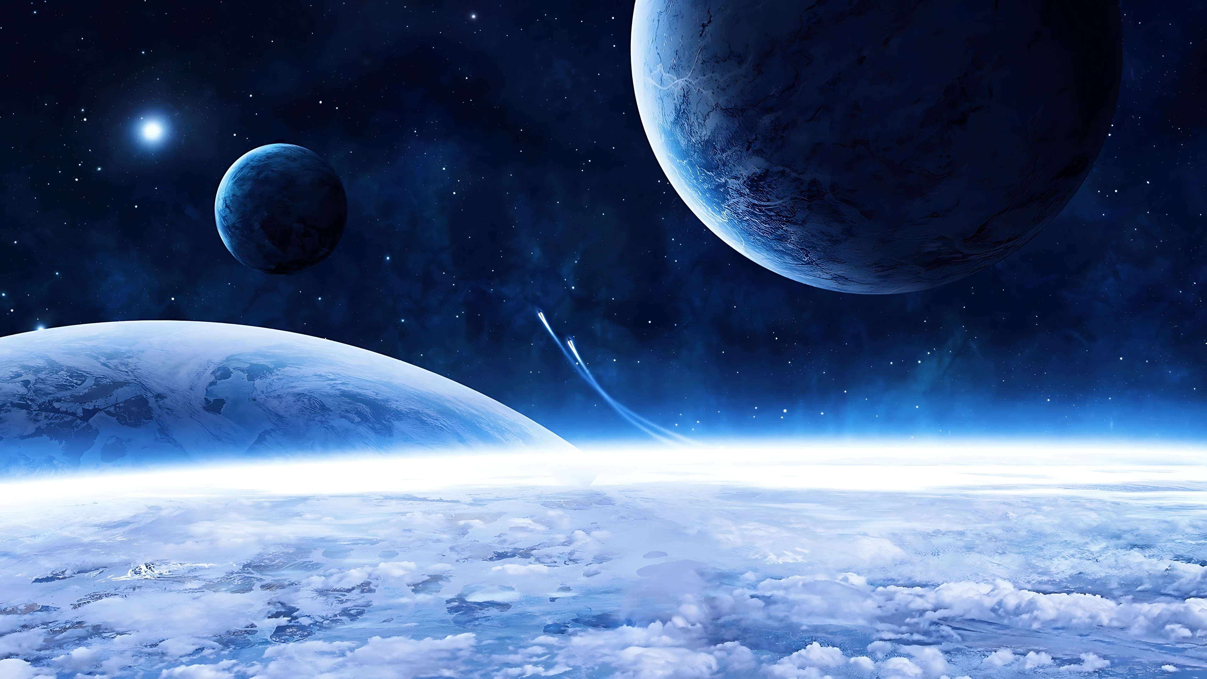 宇宙星云色彩绚烂 4K太空场景壁纸