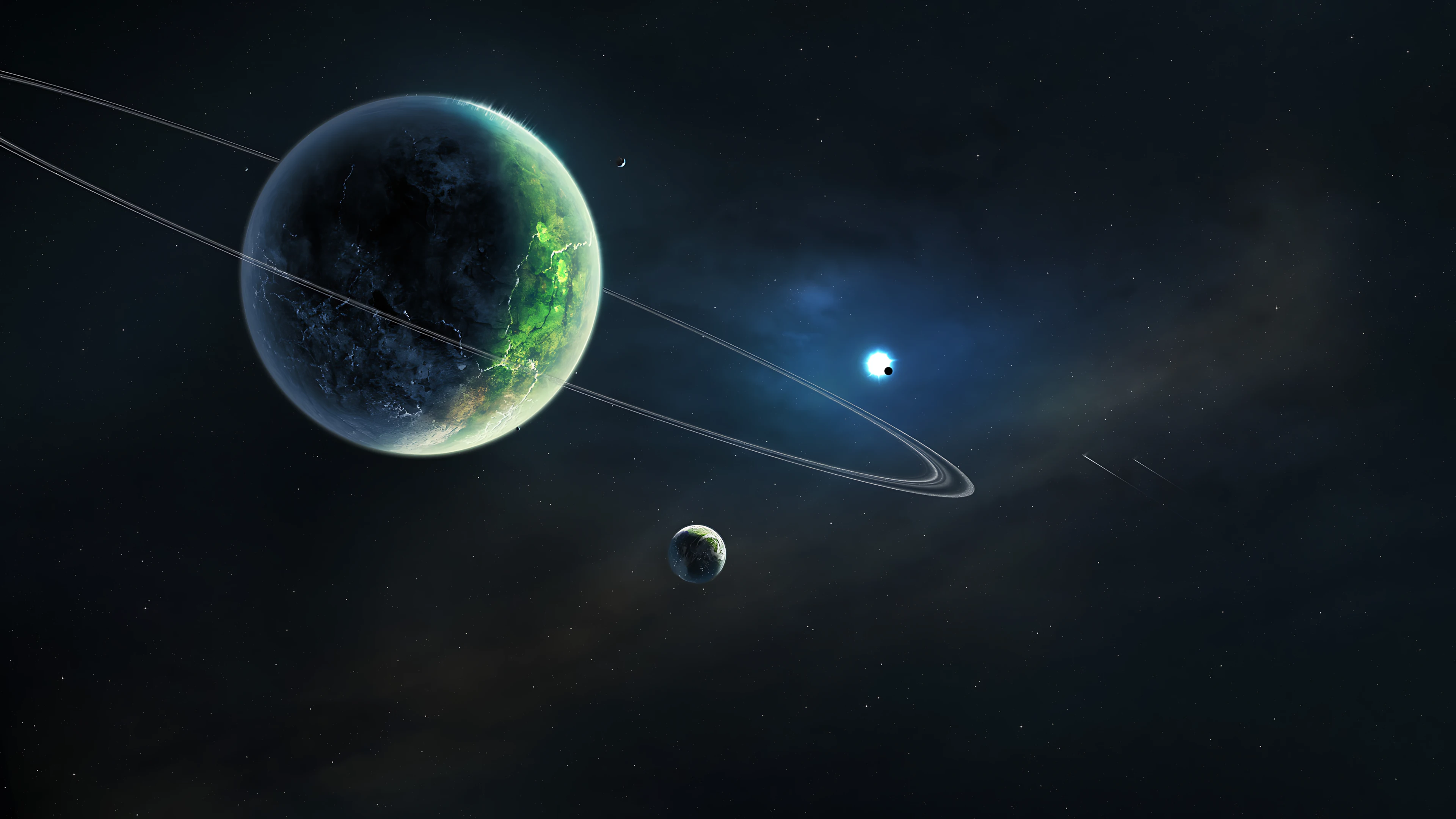宇宙星云色彩绚烂 4K太空场景壁纸