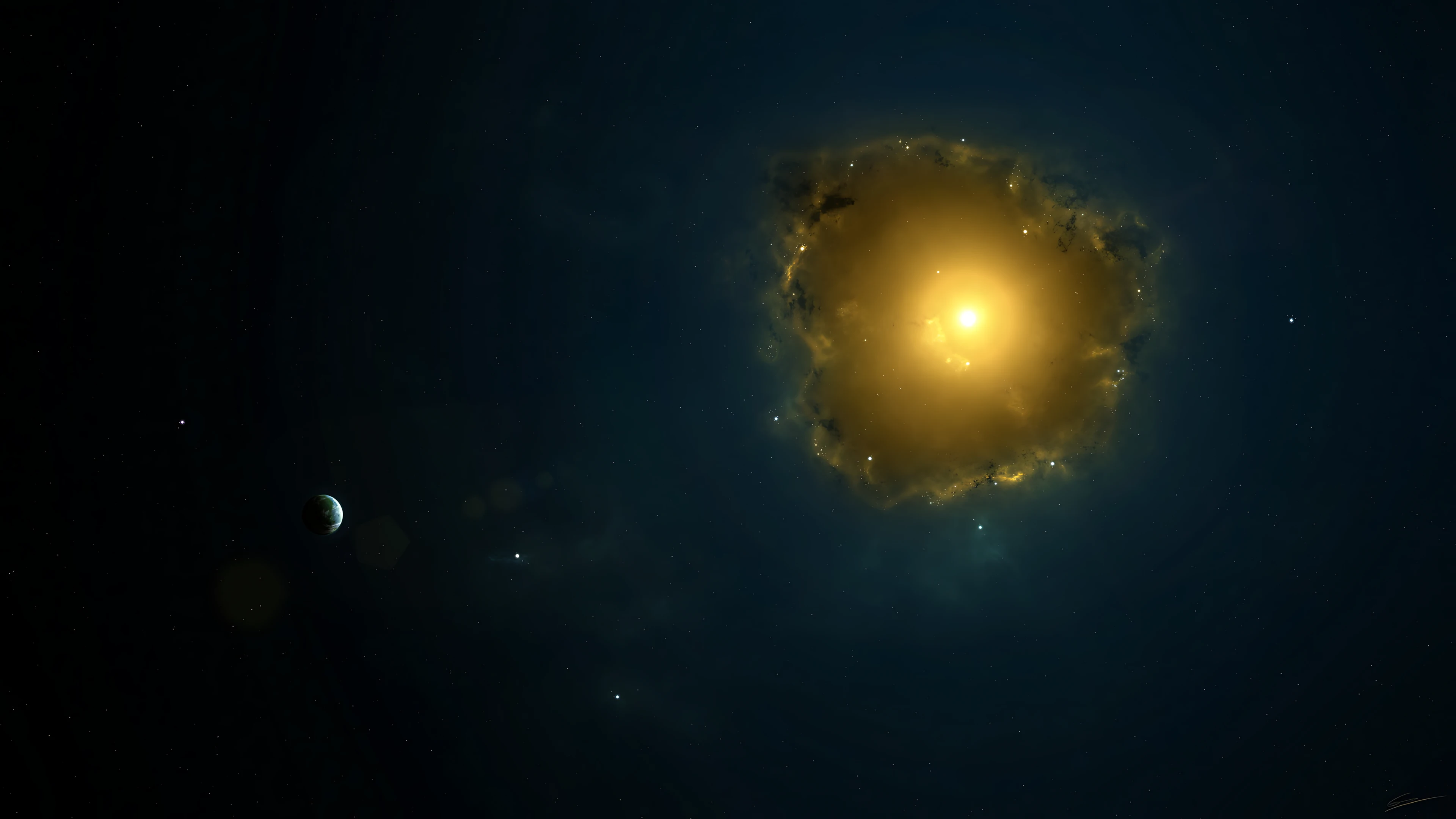 宇宙星云色彩绚烂 4K太空场景壁纸