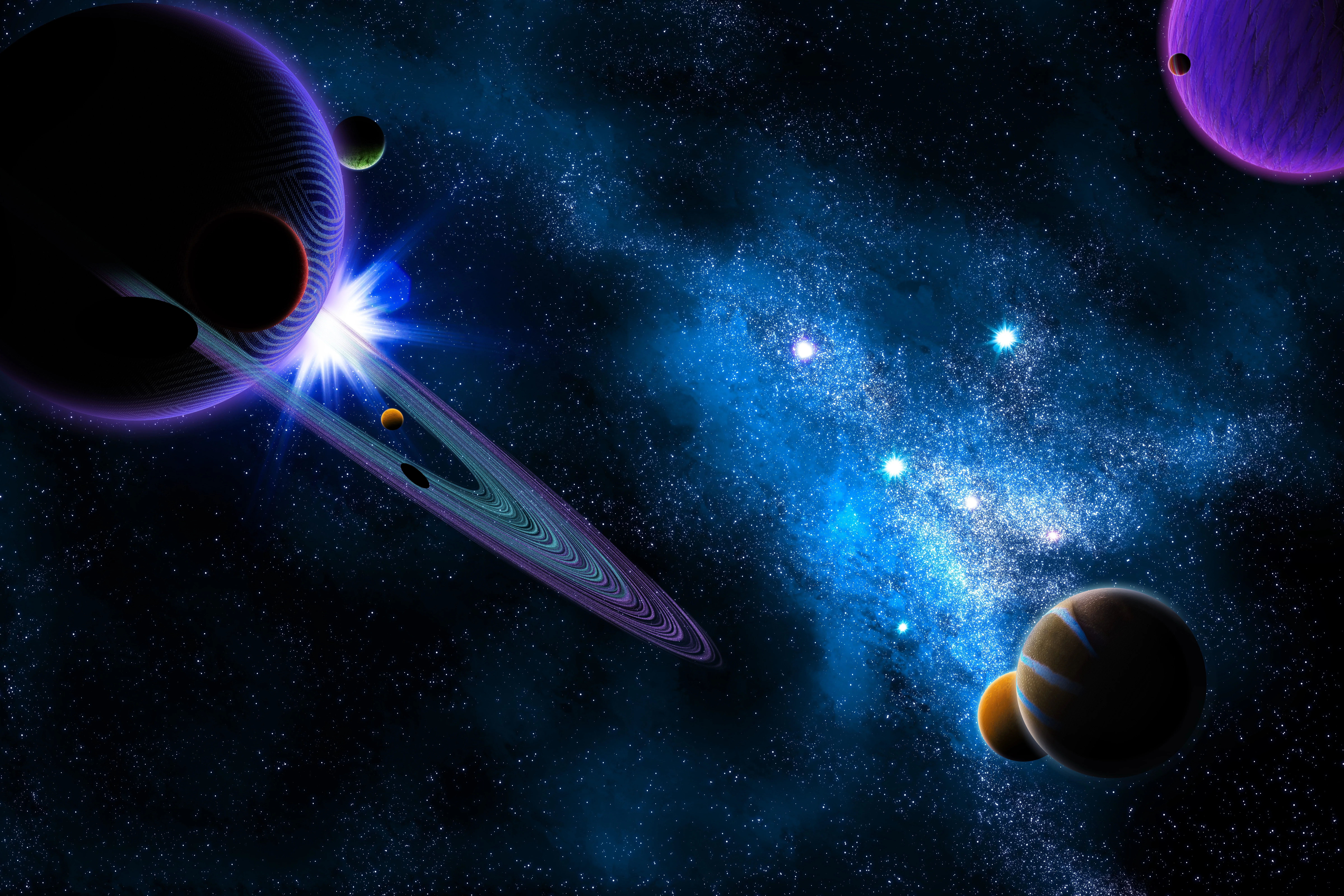 深空宇宙星云流转 4K超清全景壁纸