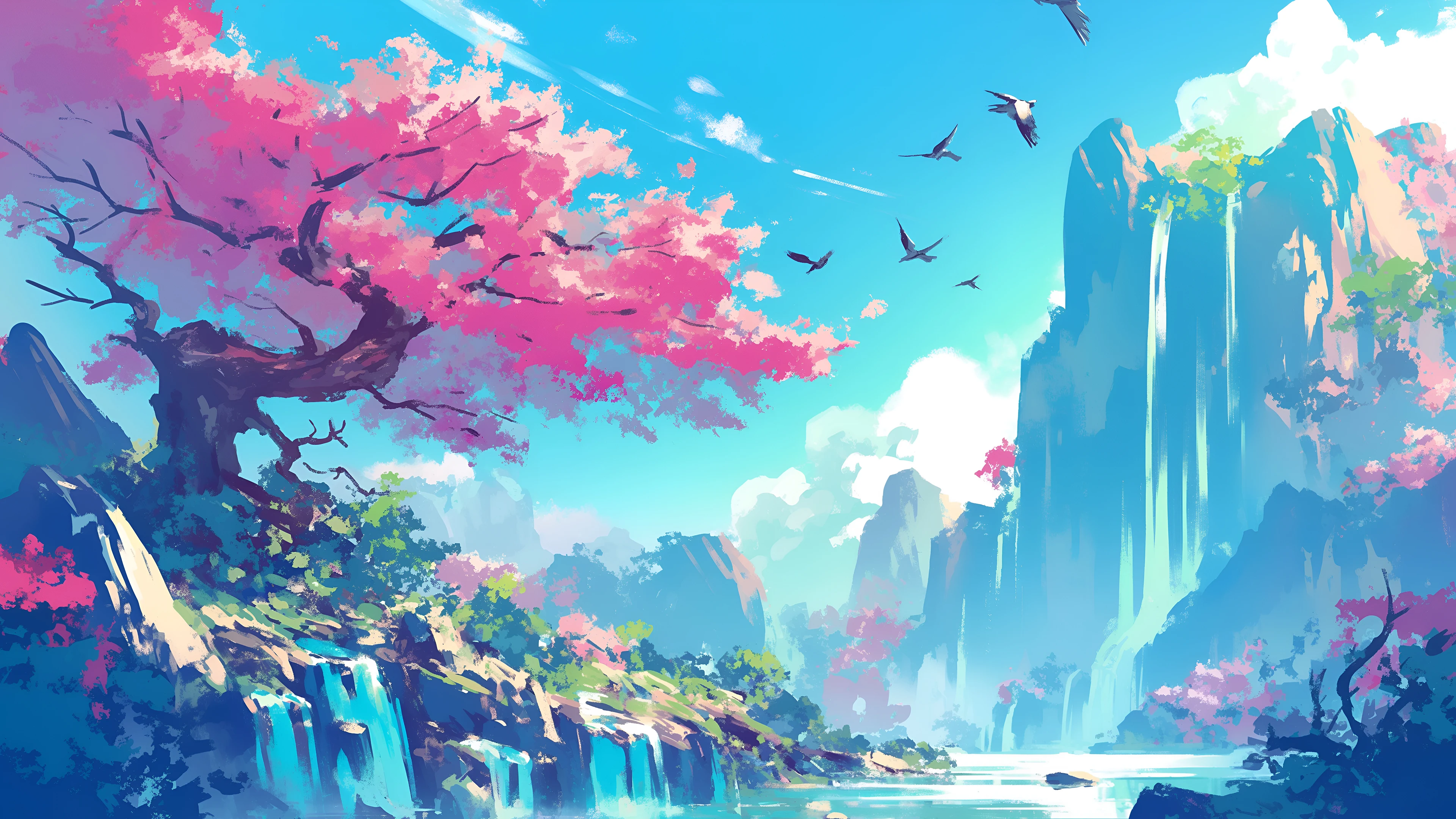 高清AI风景 AI景观 4k超清平板桌面壁纸素材
