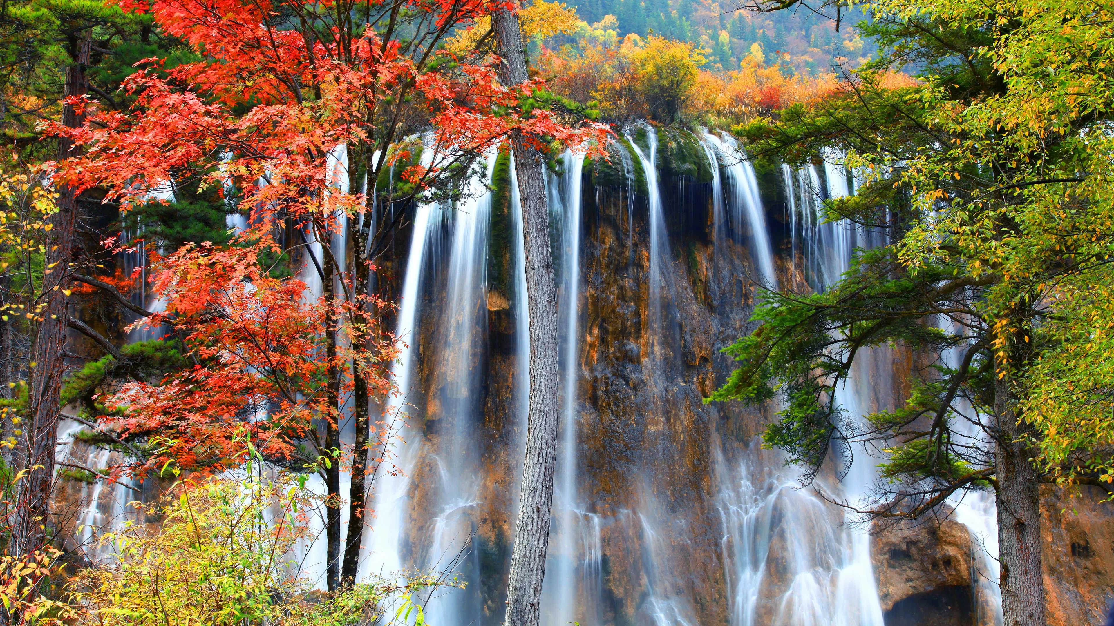 气势磅礴的 瀑布自然风景 水景摄影 4K超清图 4K风景壁纸