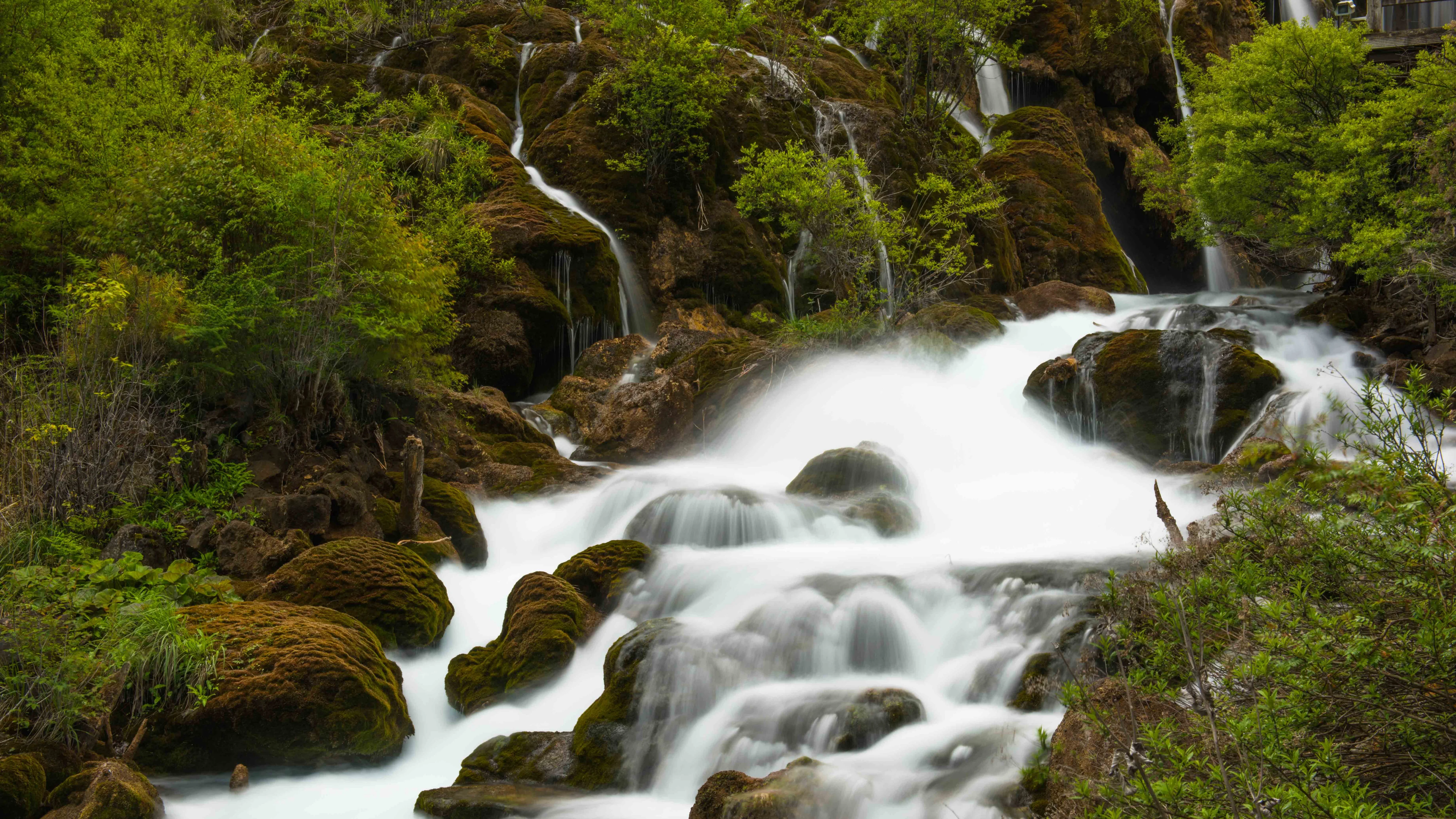 气势磅礴的 瀑布自然风景 水景摄影 4K超清图 4K风景壁纸