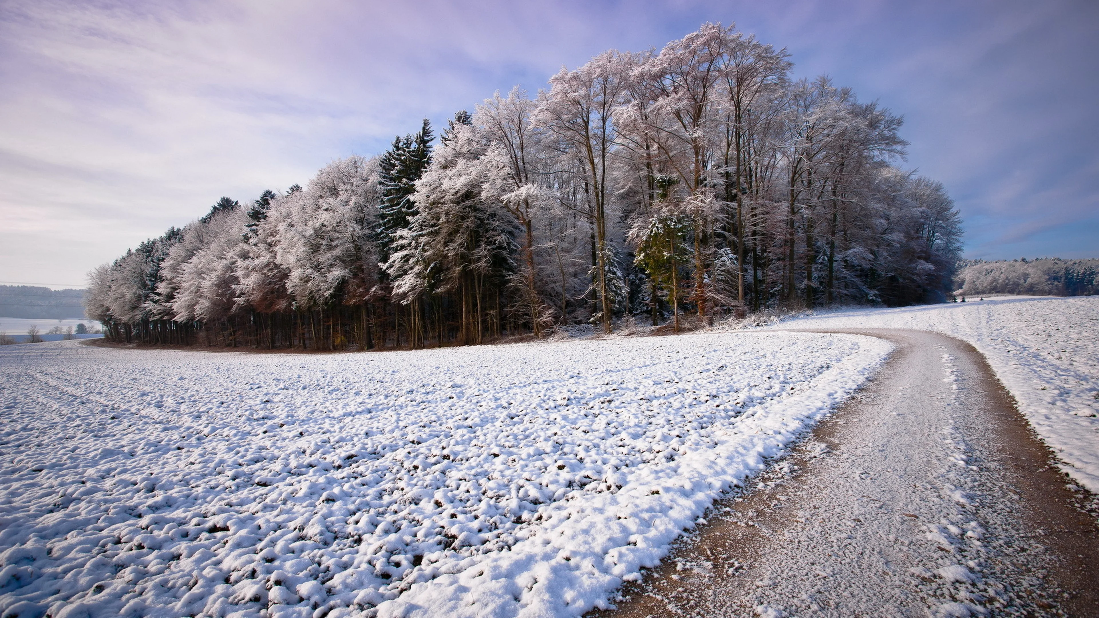 清新自然的 雪景自然风景 自然摄影 4K超清图 4K风景壁纸