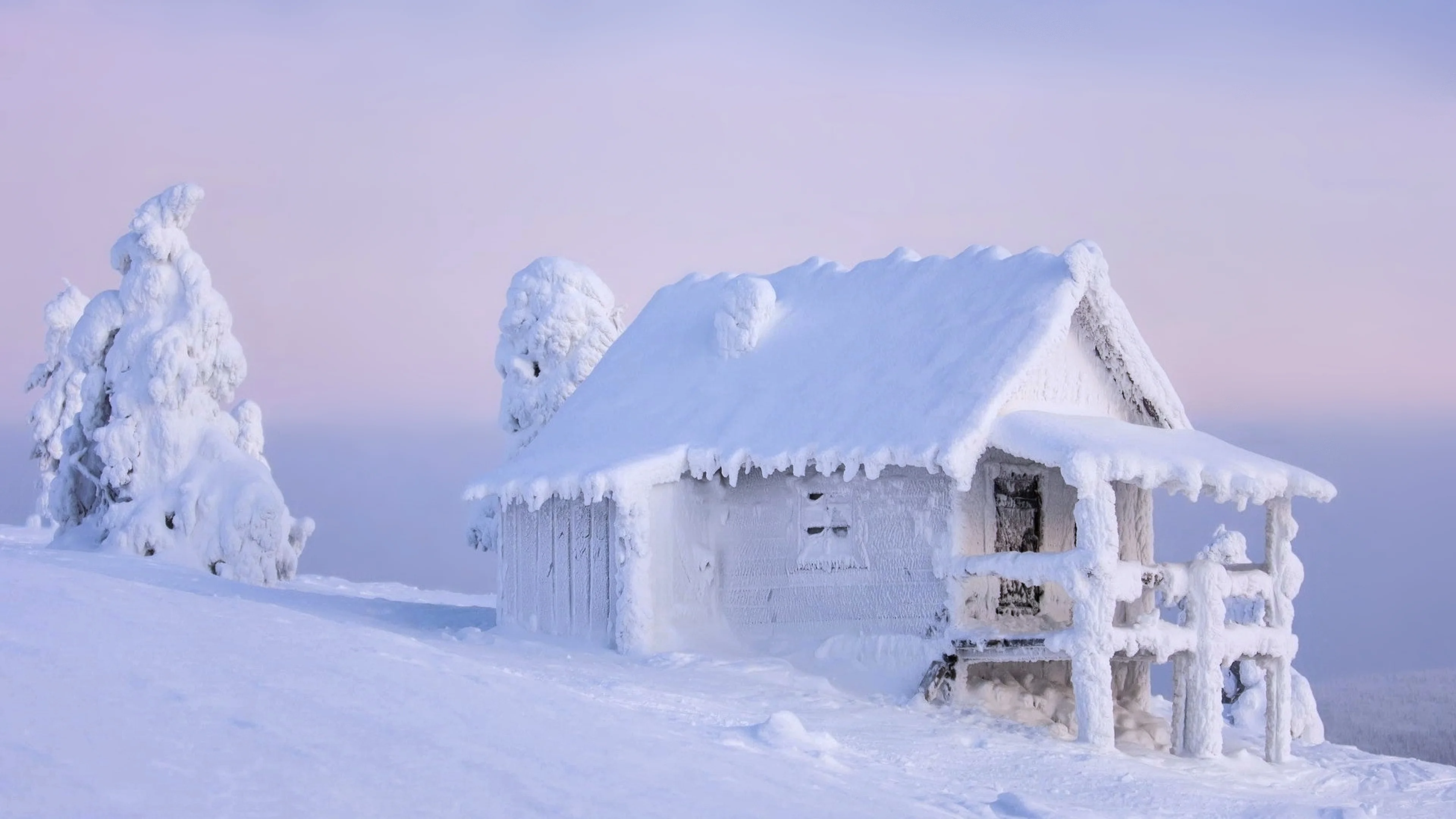 清新自然的 雪景自然风景 自然摄影 4K超清图 4K风景壁纸